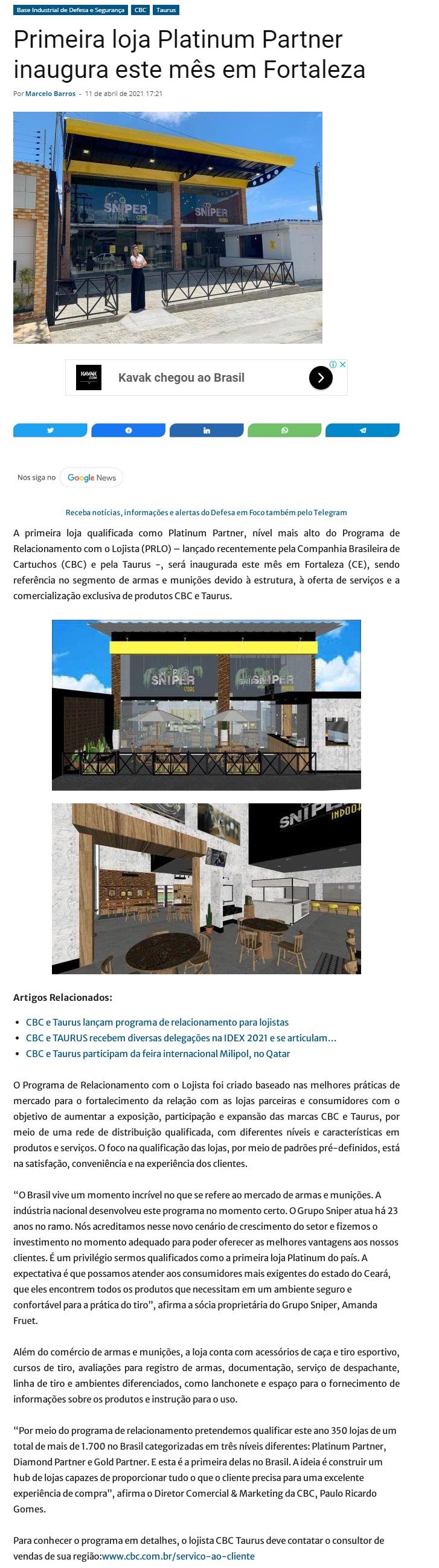 PRIMEIRA LOJA PLATINUM PARTNER INAUGURA ESTE MêS EM FORTALEZA