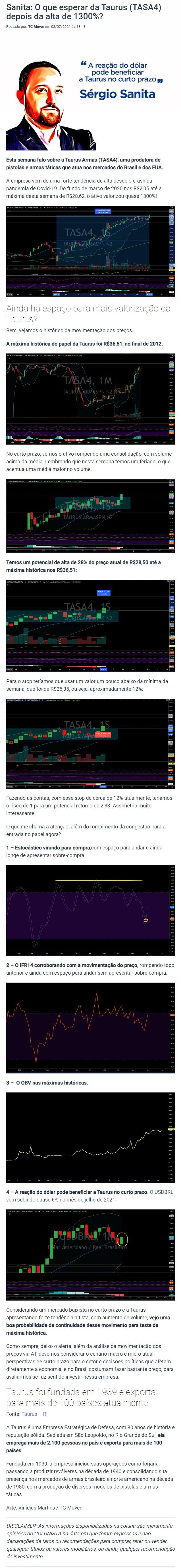 O QUE ESPERAR DA TAURUS (TASA4) DEPOIS DA ALTA DE 1300%? 
