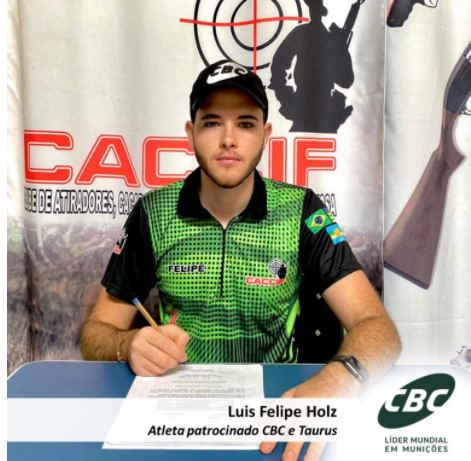 CBC E TAURUS FECHAM PARCERIA DE PATROCíNIO COM ATLETA DE TIRO LUIS FELIPE HOLZ