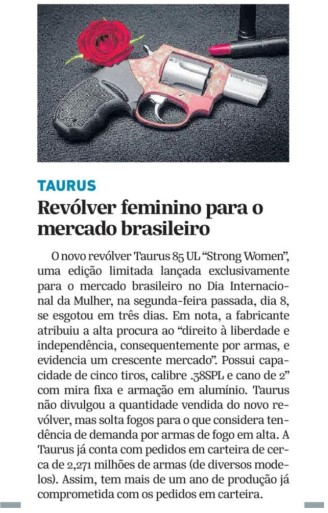 REVOLVER FEMININO PARA O MERCADO BRASILEIRO