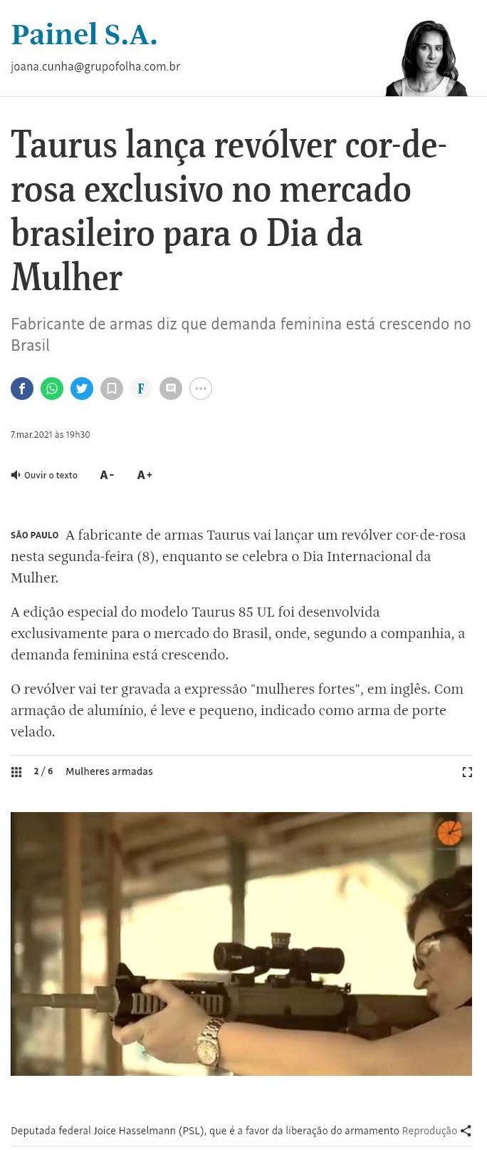 TAURUS LANçA REVóLVER COR-DE-ROSA EXCLUSIVO NO MERCADO BRASILEIRO PARA O DIA DA MULHER