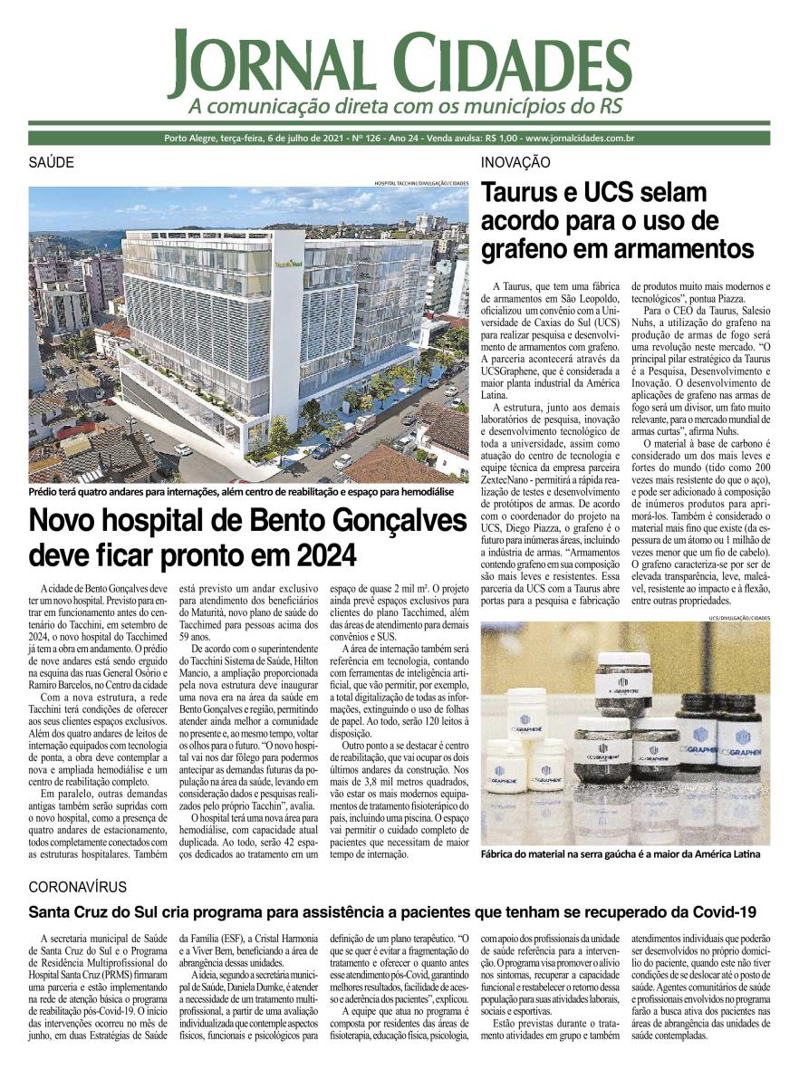 TAURUS E UCS SELAM ACORDO PARA O USO DE GRAFENO EM ARMAMENTOS 