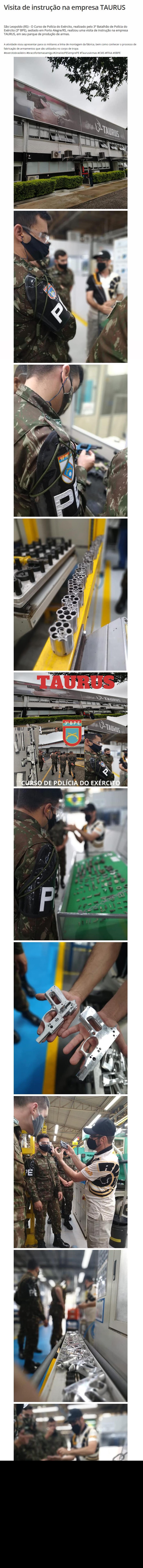VISITA DE INSTRUçãO NA EMPRESA TAURUS