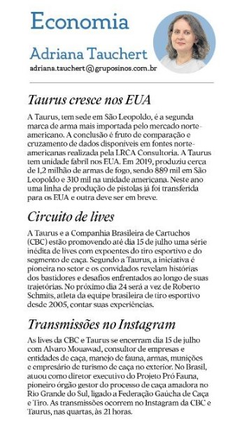 TAURUS CRESCE NOS EUA
