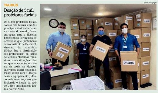 DOAçãO DE 5 MIL PROTETORES FACIAIS