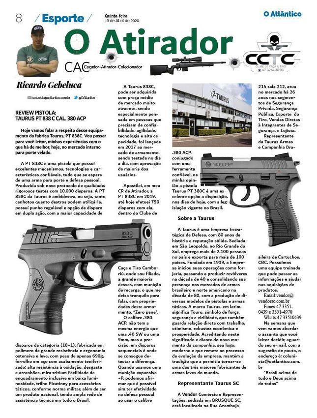 REVIEW PISTOLA TAURUS PT838