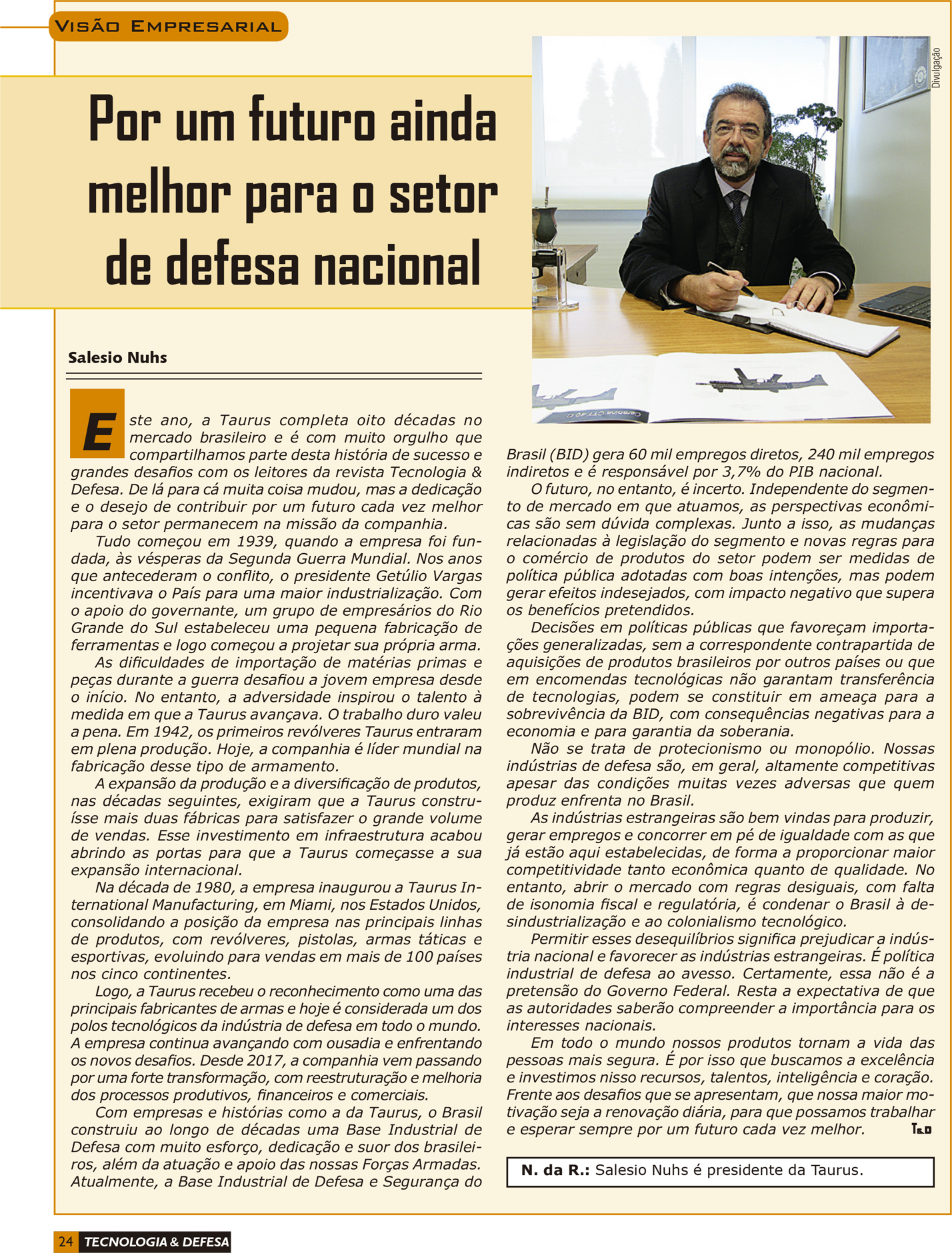 VISãO EMPRESARIAL TECNOLOGIA & DEFESA