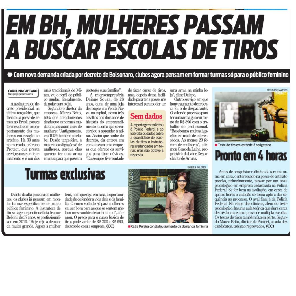 EM BH, MULHERES PASSAM A BUSCAR ESCOLAS DE TIROS.