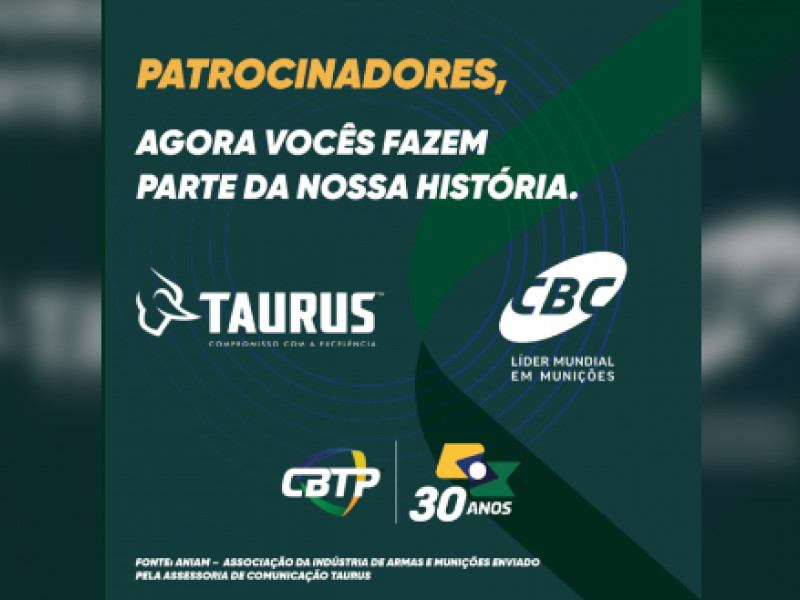 TAURUS e CBC firmam patrocínio com a Confederação Brasileira de Tiro Prático