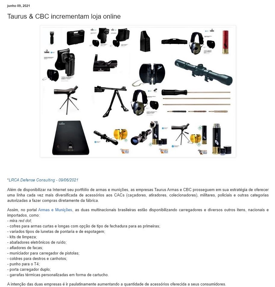 TAURUS CBC INCREMENTAM LOJA ONLINE