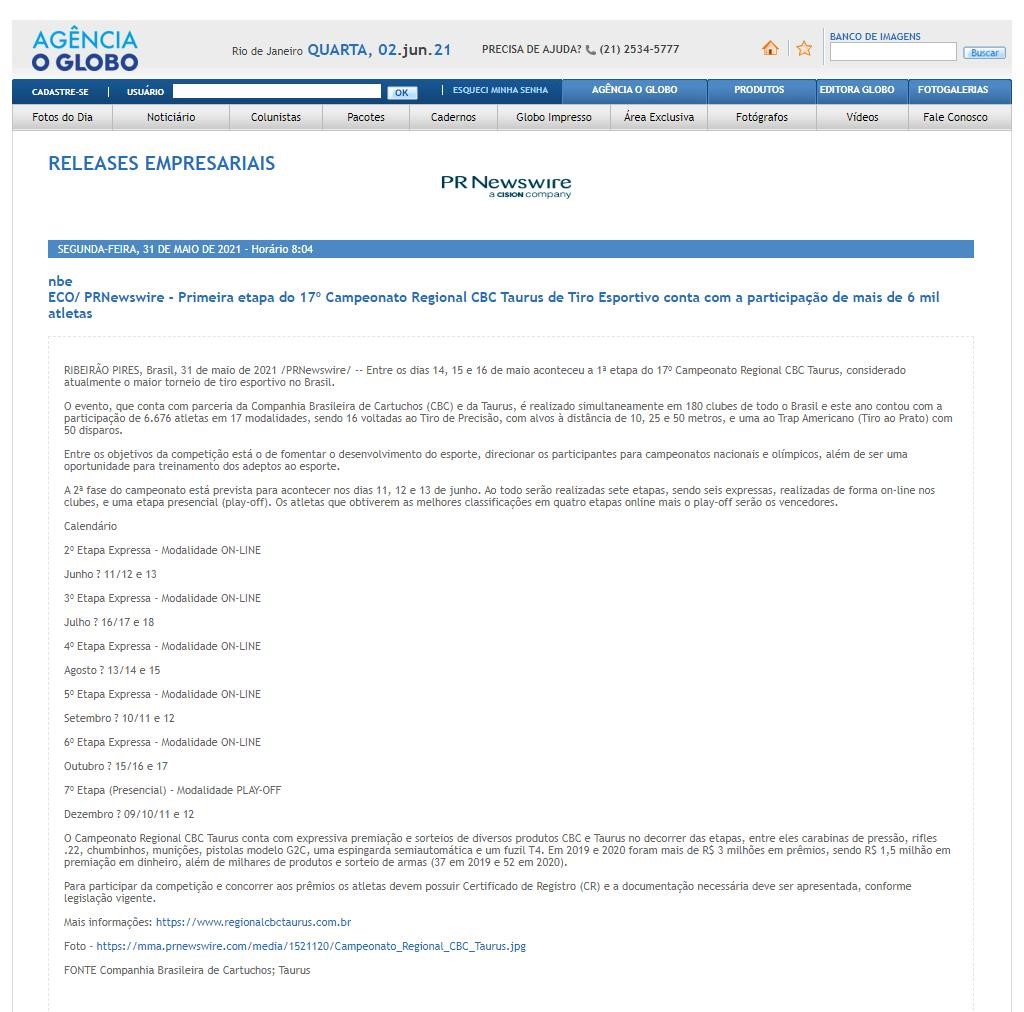 PRIMEIRA ETAPA DO 17º CAMPEONATO REGIONAL CBC TAURUS DE TIRO ESPORTIVO
