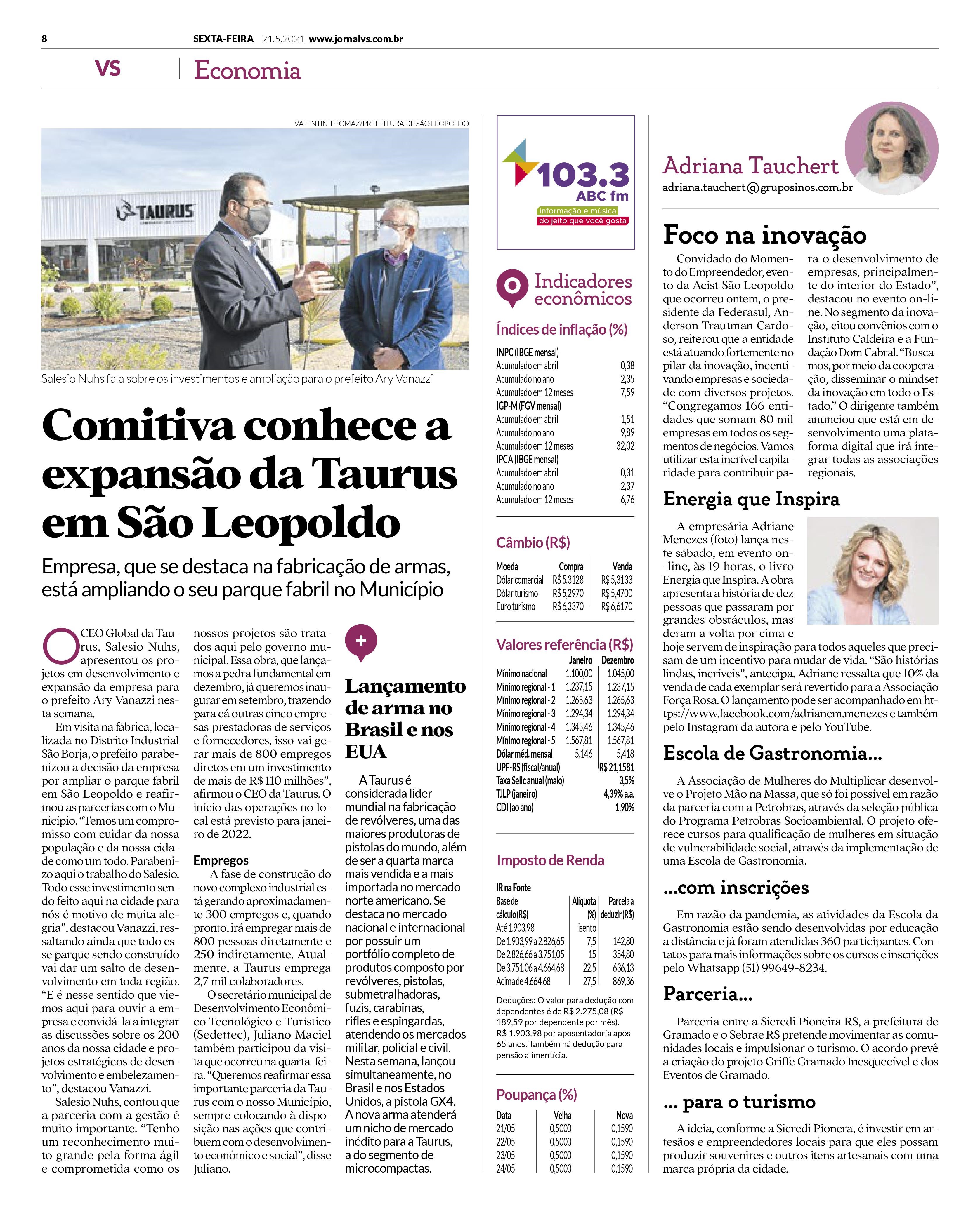 COMITIVA CONHECE EXPANSãO DA TAURUS EM SãO LEOPOLDO